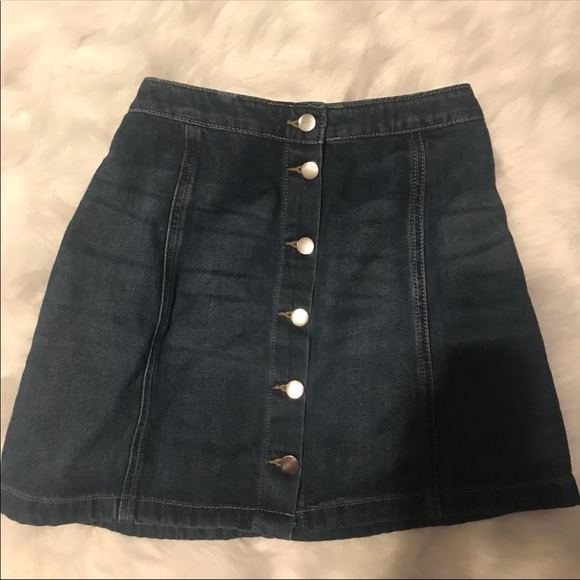 Button front denim skirt - Picture 1 of 1